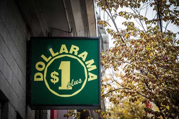 Le logo d'un magasin Dollarama.