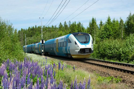Un train de Bombardier en Suède.