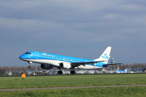 Un appareil Embraer du transporteur aérien KLM.