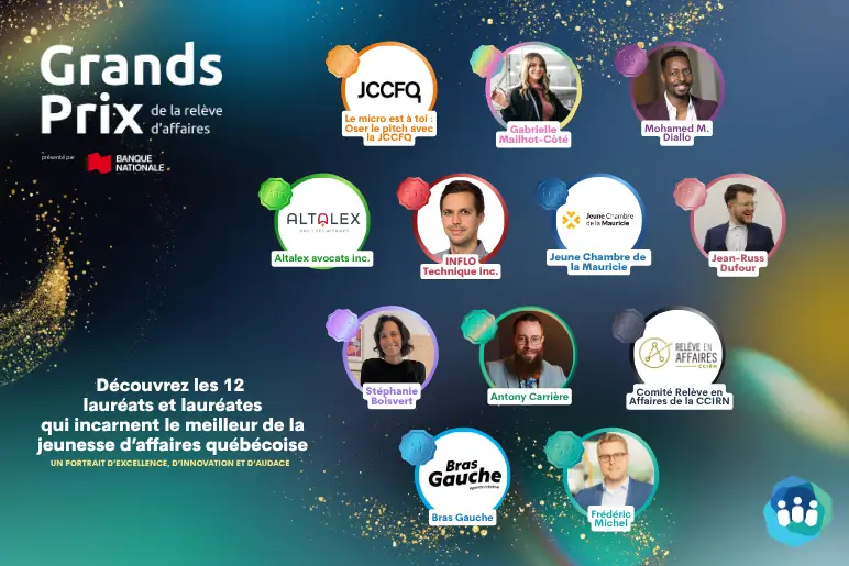 Grands Prix de la relève d’affaires 2026 : découvrez les 12 lauréats Grands Prix de la relève d’affaires 2026 : découvrez les 12 lauréats