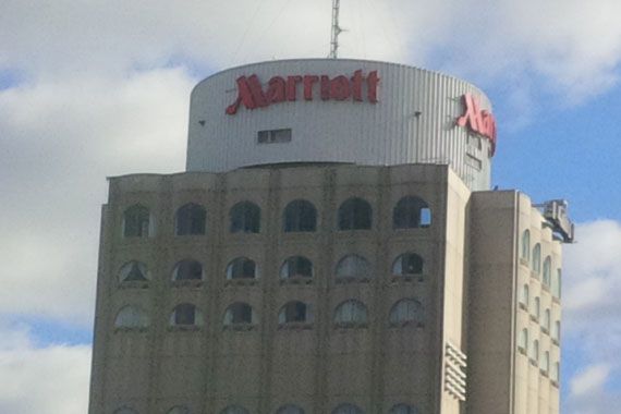 L'hôtel Marriott de Montréal.