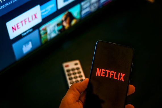 Le logo de Netflix sur un écran de téléphone intelligent