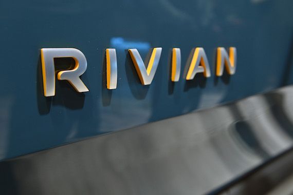 Un prototype de camion électrique de marque Rivian