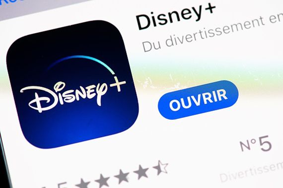 L'application Disney+ sur un écran de téléphone intelligent