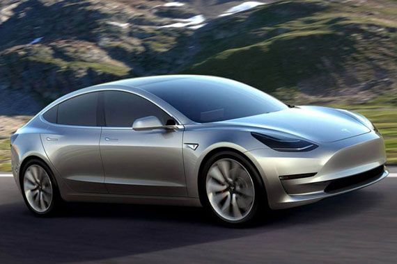 Une image de la Model 3, de Tesla.