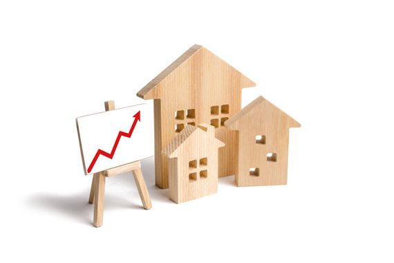 Une illustration montrant que le marché immobilier augmente