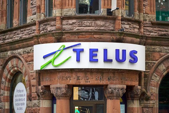 Une boutique Telus à Montréal.