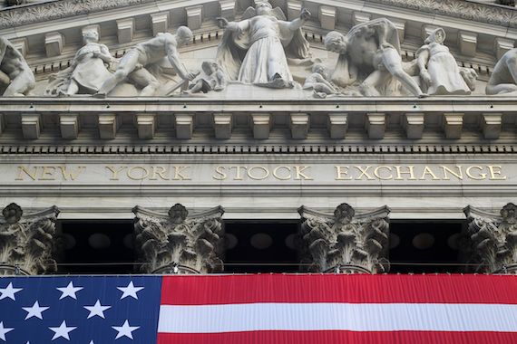 L'édifice de la Bourse de New York, sur Wall Street
