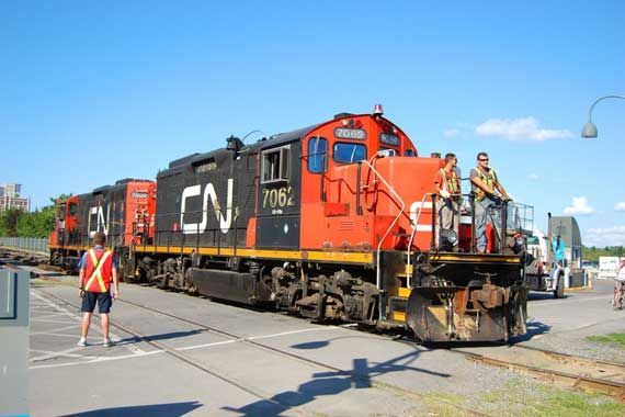 Une locomotive du CN.