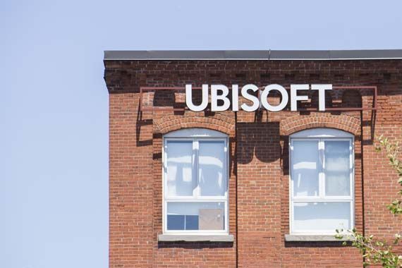 Le logo d'Ubisoft au studio de Montréal.