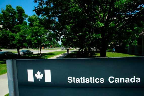 Un panneau de Statistique Canada