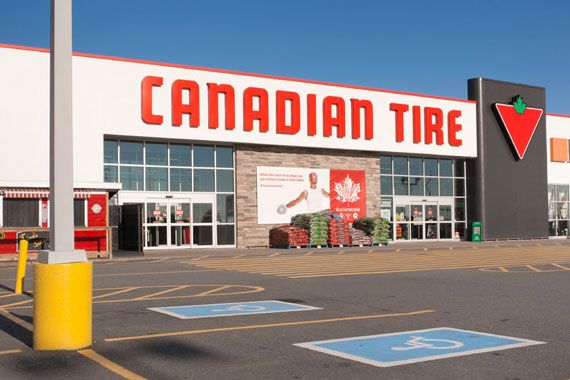 La devanture d'un magasin Canadian Tire.