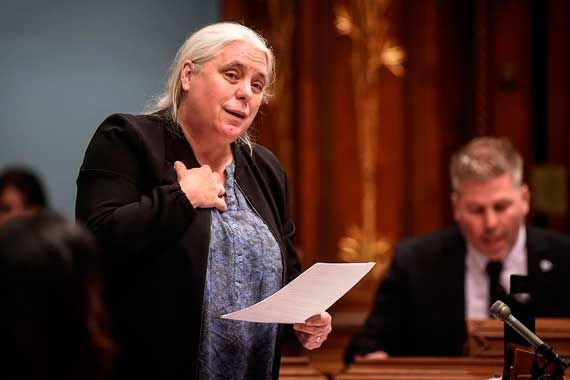 La co-porte-parole de Québec solidaire, Manon Massé