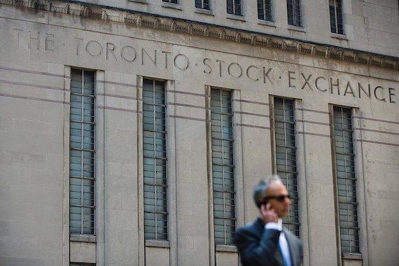 La façade de la Bourse de Toronto