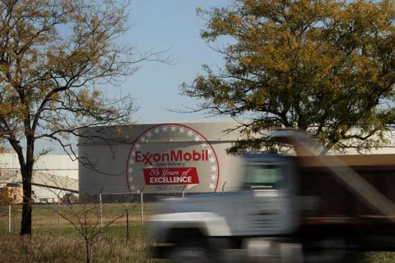 Un réservoir d'Exxon Mobil.