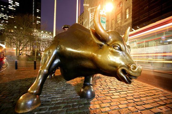 Un taureau sur Wall Street.