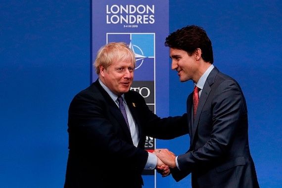 Boris Johnson et Justin Trudeau