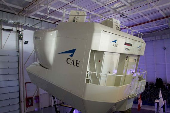 Un simulateur de vol de CAE
