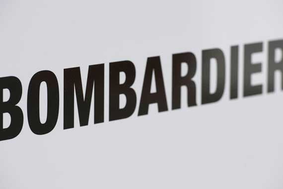 Le logo de Bombardier.