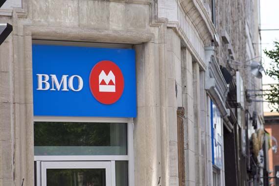 La façade de la Banque de Montréal