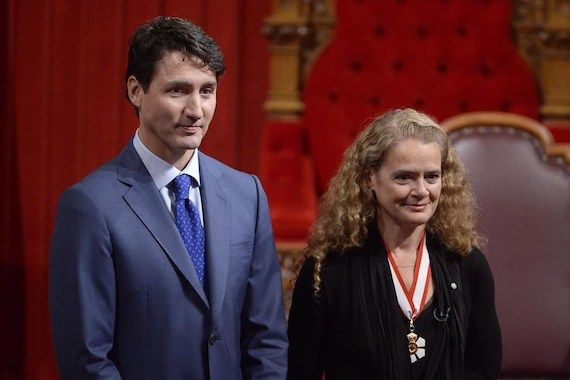 Justin Trudeau et Julie Payette